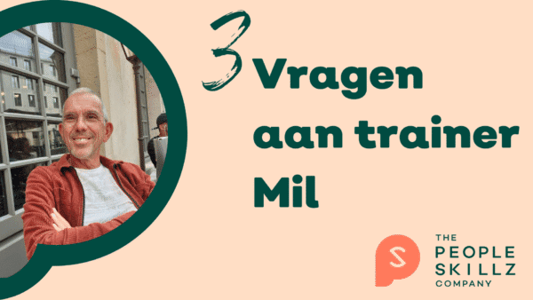 In the spotlight. Trainer Mil van Beek.